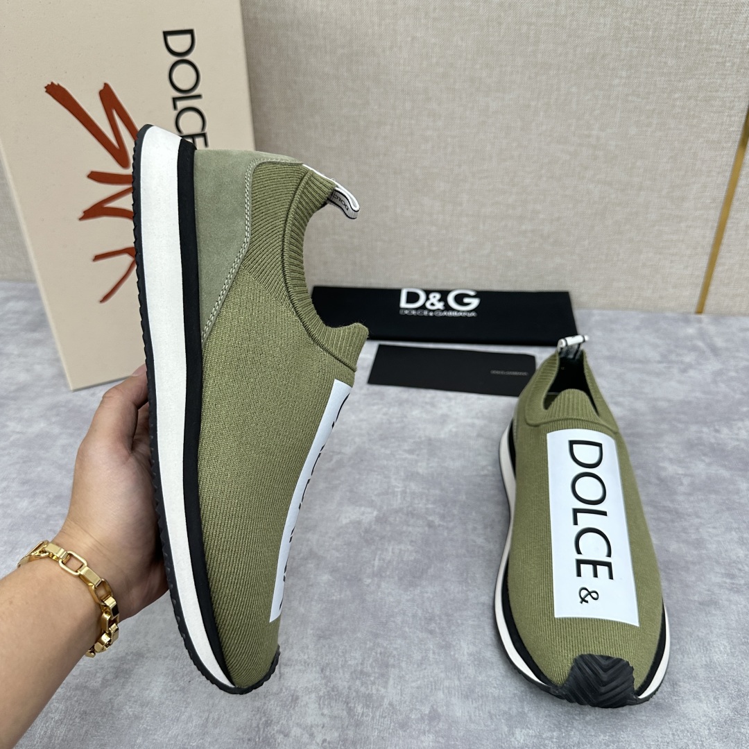 💋💍DG 家新品   Dolce &Gabban*  杜嘉～班纳  Cushion 运动乐福鞋，飞织印花