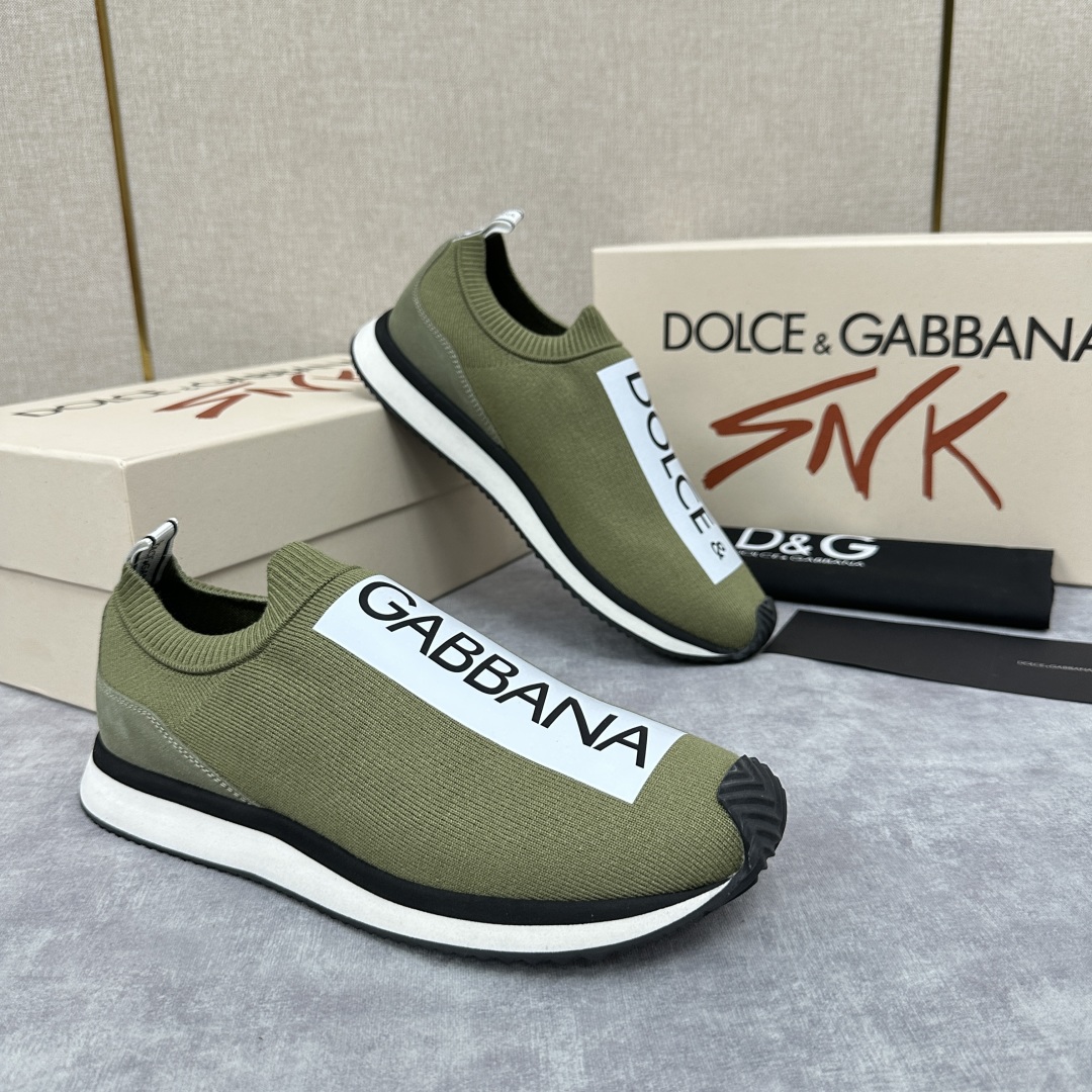 💋💍DG 家新品   Dolce &Gabban*  杜嘉～班纳  Cushion 运动乐福鞋，飞织印花