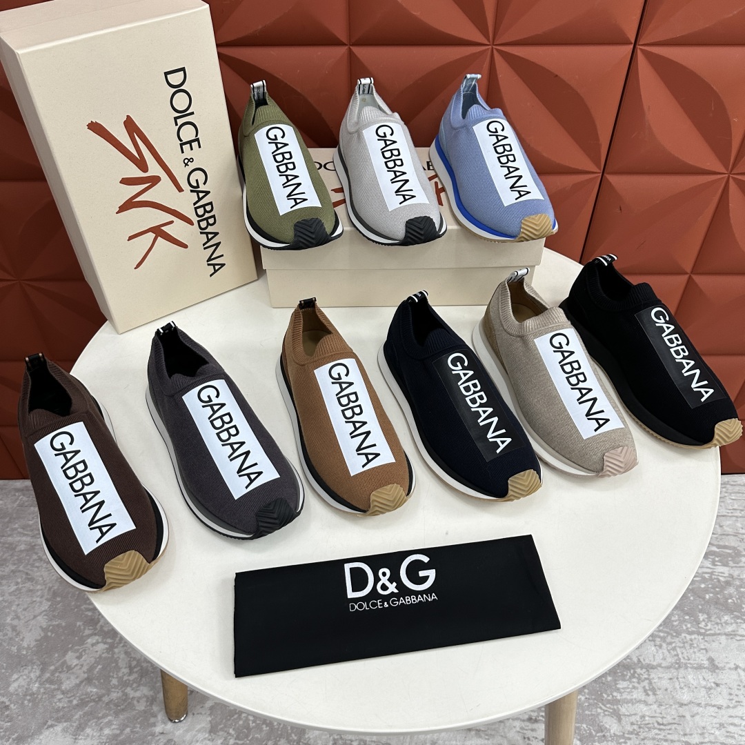 💋💍DG 家新品   Dolce &Gabban*  杜嘉～班纳  Cushion 运动乐福鞋，飞织印花
