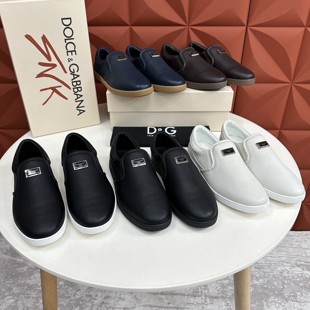 💋💍DG 家新品  牛皮套脚乐福鞋   官方  6200，全新 New Florio 系列软质休闲乐福鞋