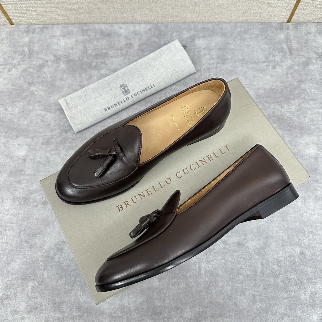 💋💍BC家 新品上架 Brunello Cucinell* 流苏乐福鞋皮鞋 官方 9,500