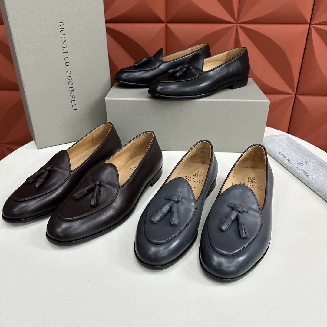 💋💍BC家 新品上架 Brunello Cucinell* 流苏乐福鞋皮鞋 官方 9,500