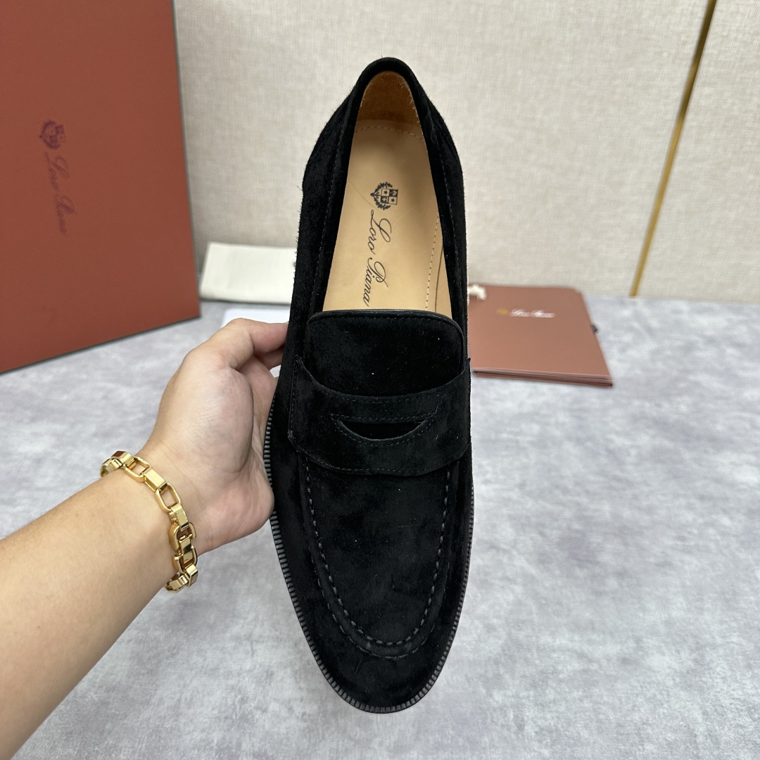 💋💍LP家新品    Loro Pian*  诺悠*翩雅  休闲一脚蹬乐福皮鞋鞋  选用牛皮磨砂牛皮打造