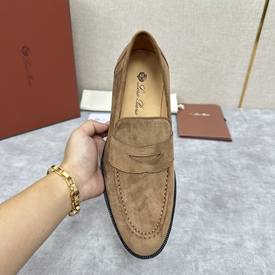 💋💍LP家新品    Loro Pian*  诺悠*翩雅  休闲一脚蹬乐福皮鞋鞋  选用牛皮磨砂牛皮打造