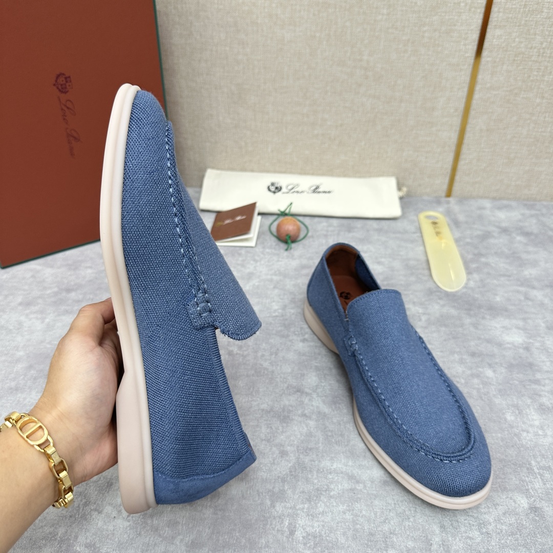💋💍LP家新品    Loro Pian*  诺悠*翩雅  休闲一脚蹬经典乐福休闲鞋  选用飞织面拼接磨