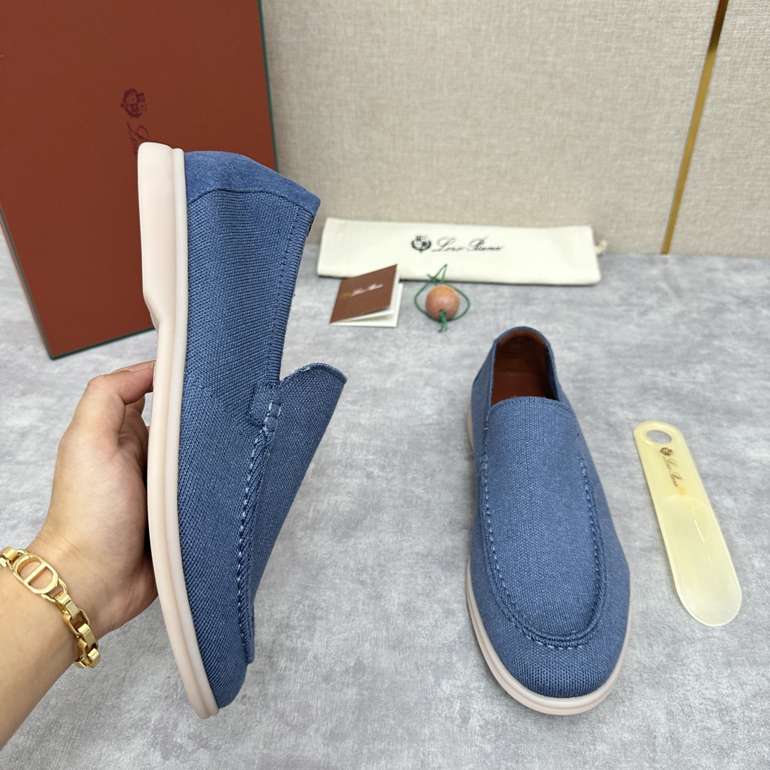 💋💍LP家新品    Loro Pian*  诺悠*翩雅  休闲一脚蹬经典乐福休闲鞋  选用飞织面拼接磨