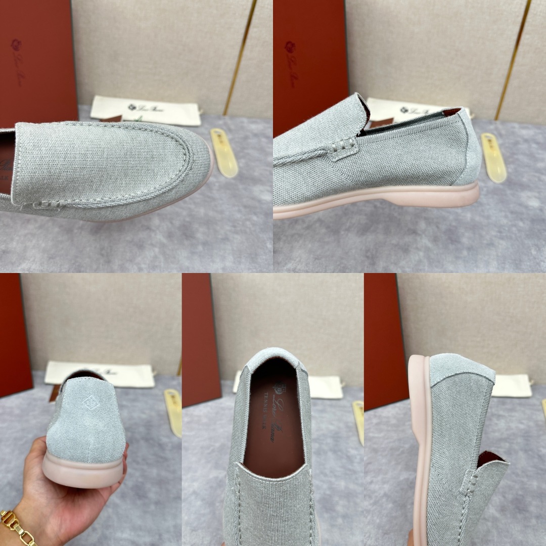 💋💍LP家新品    Loro Pian*  诺悠*翩雅  休闲一脚蹬经典乐福休闲鞋  选用飞织面拼接磨