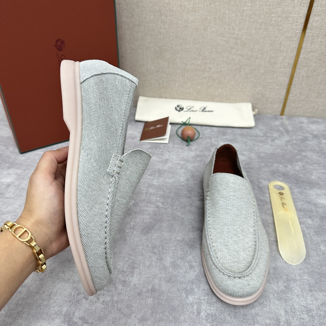 💋💍LP家新品    Loro Pian*  诺悠*翩雅  休闲一脚蹬经典乐福休闲鞋  选用飞织面拼接磨