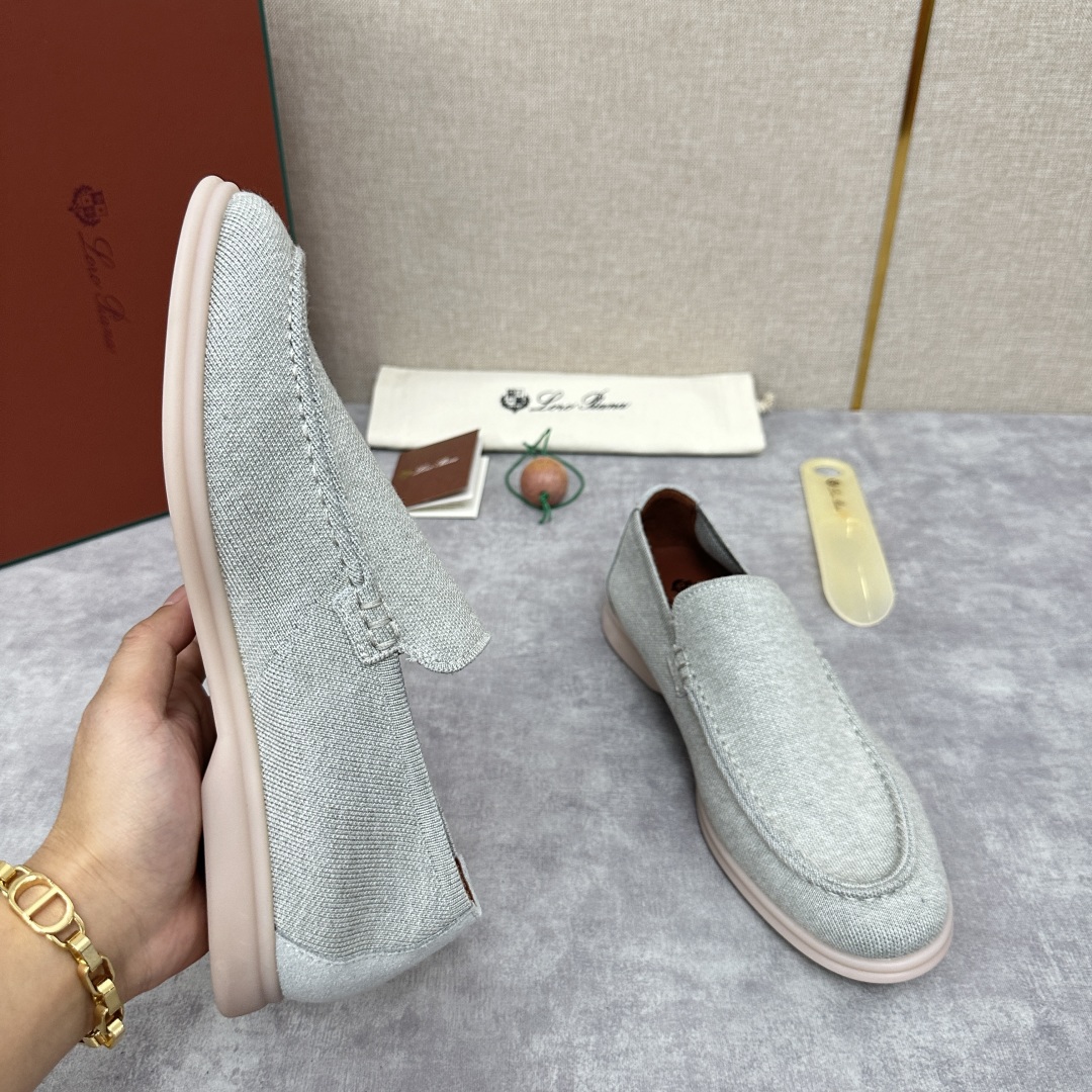 💋💍LP家新品    Loro Pian*  诺悠*翩雅  休闲一脚蹬经典乐福休闲鞋  选用飞织面拼接磨