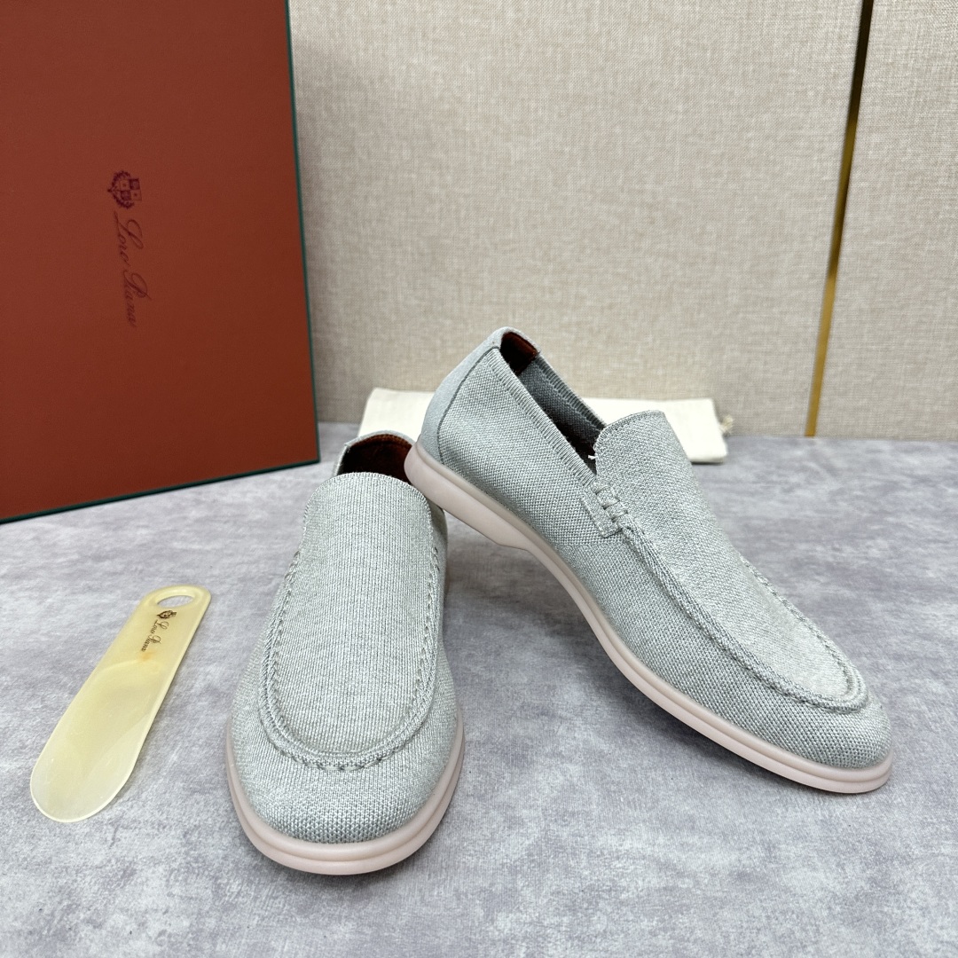 💋💍LP家新品    Loro Pian*  诺悠*翩雅  休闲一脚蹬经典乐福休闲鞋  选用飞织面拼接磨