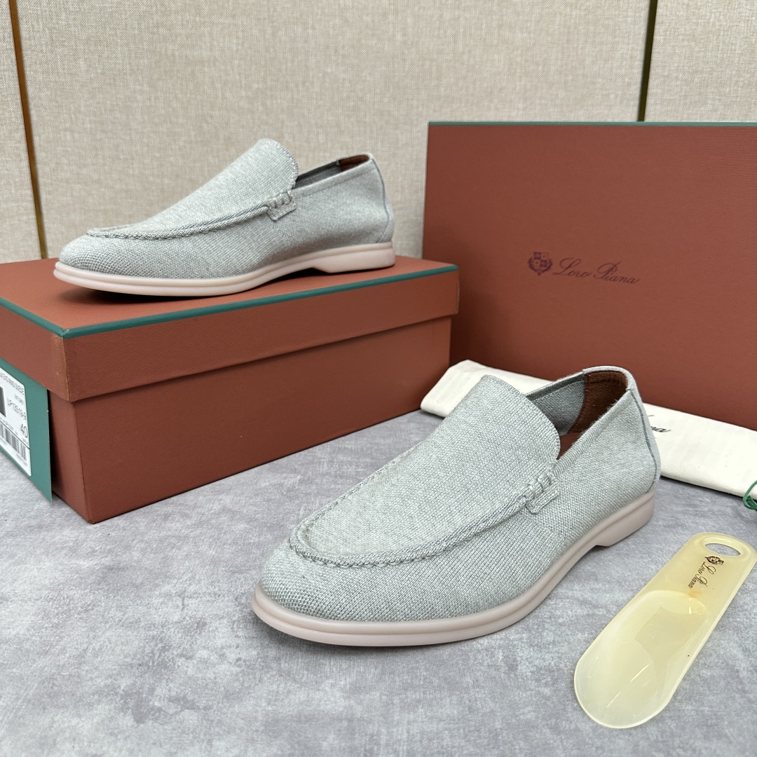 💋💍LP家新品    Loro Pian*  诺悠*翩雅  休闲一脚蹬经典乐福休闲鞋  选用飞织面拼接磨