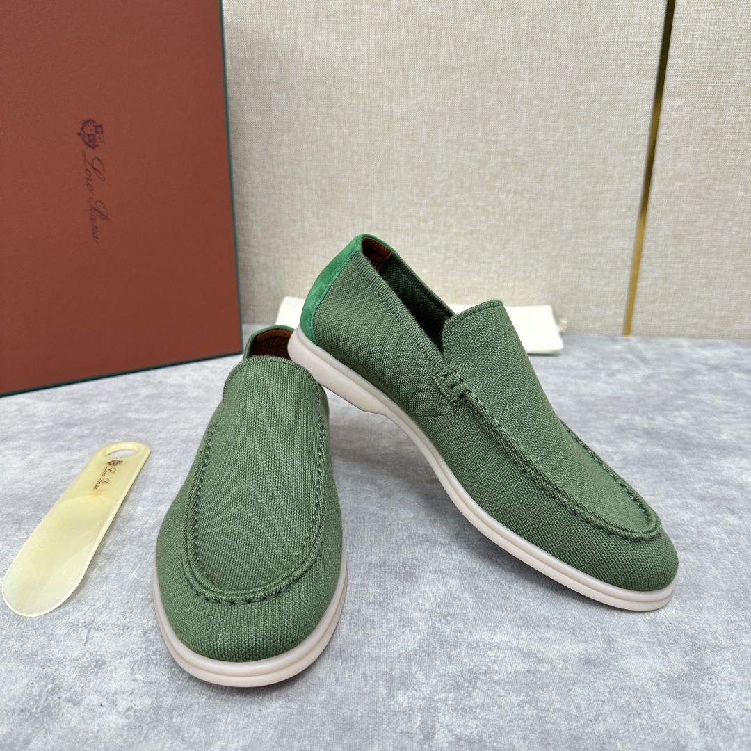 💋💍LP家新品    Loro Pian*  诺悠*翩雅  休闲一脚蹬经典乐福休闲鞋  选用飞织面拼接磨