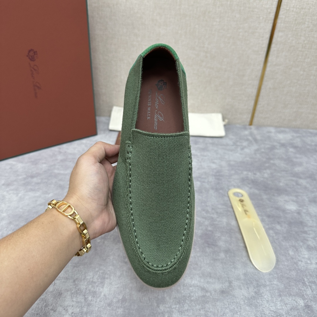 💋💍LP家新品    Loro Pian*  诺悠*翩雅  休闲一脚蹬经典乐福休闲鞋  选用飞织面拼接磨