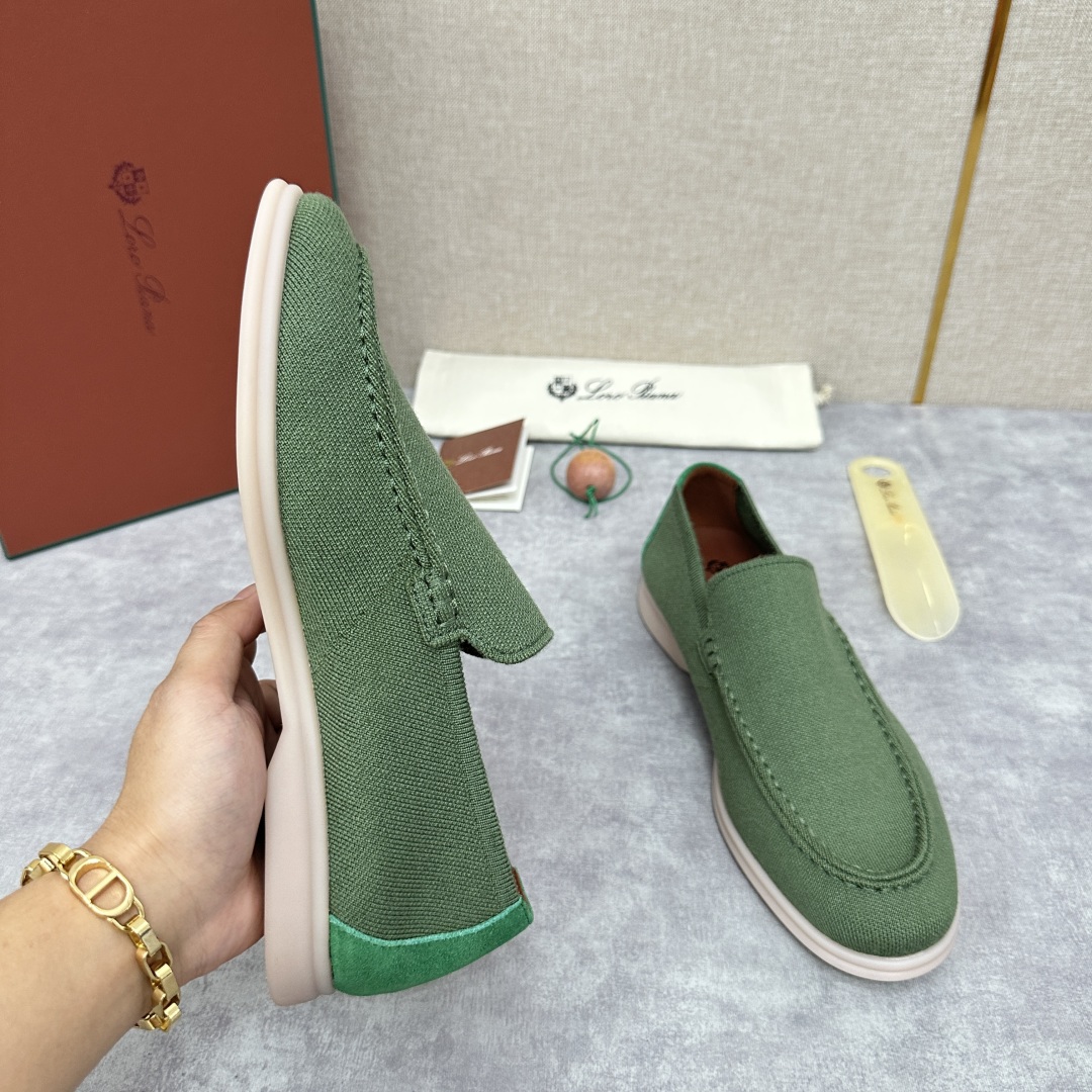💋💍LP家新品    Loro Pian*  诺悠*翩雅  休闲一脚蹬经典乐福休闲鞋  选用飞织面拼接磨