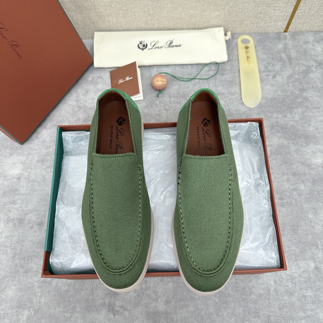 💋💍LP家新品    Loro Pian*  诺悠*翩雅  休闲一脚蹬经典乐福休闲鞋  选用飞织面拼接磨