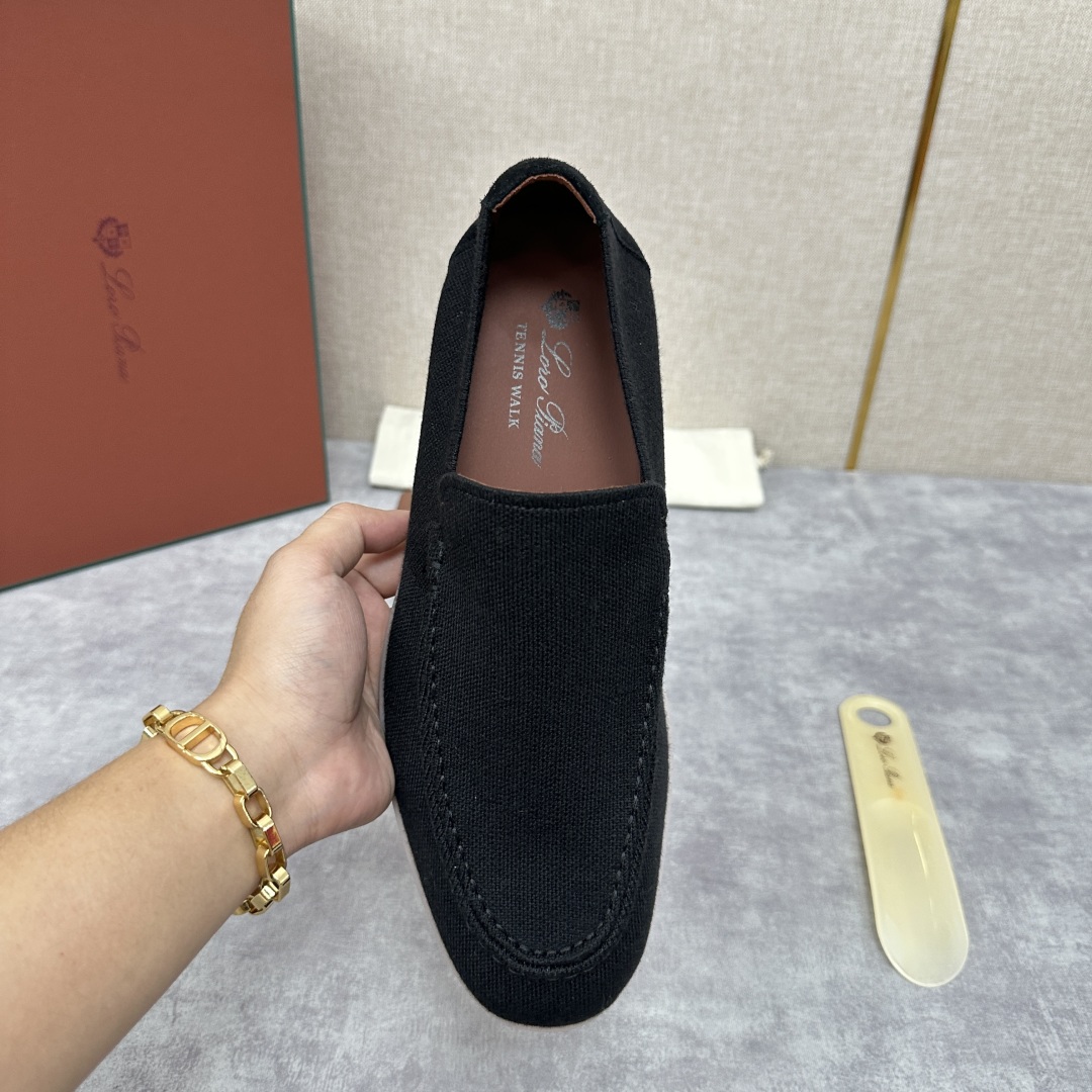 💋💍LP家新品    Loro Pian*  诺悠*翩雅  休闲一脚蹬经典乐福休闲鞋  选用飞织面拼接磨