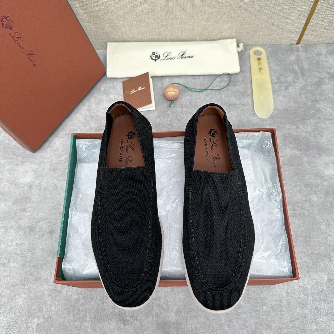 💋💍LP家新品    Loro Pian*  诺悠*翩雅  休闲一脚蹬经典乐福休闲鞋  选用飞织面拼接磨