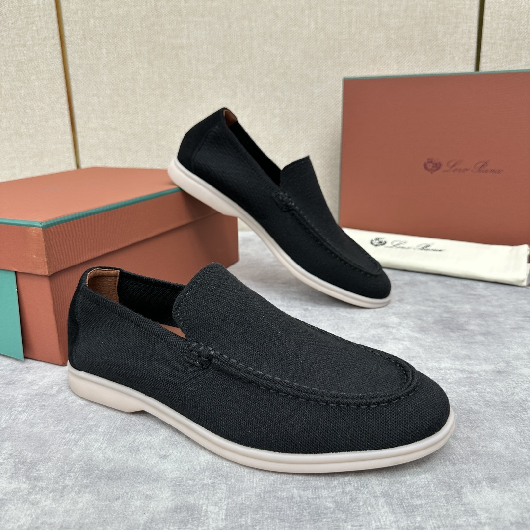 💋💍LP家新品    Loro Pian*  诺悠*翩雅  休闲一脚蹬经典乐福休闲鞋  选用飞织面拼接磨