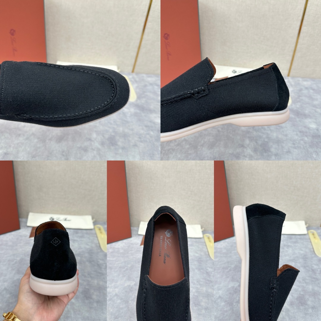 💋💍LP家新品    Loro Pian*  诺悠*翩雅  休闲一脚蹬经典乐福休闲鞋  选用飞织面拼接磨