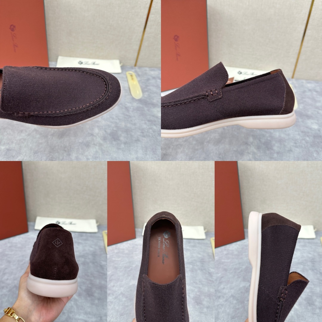 💋💍LP家新品    Loro Pian*  诺悠*翩雅  休闲一脚蹬经典乐福休闲鞋  选用飞织面拼接磨
