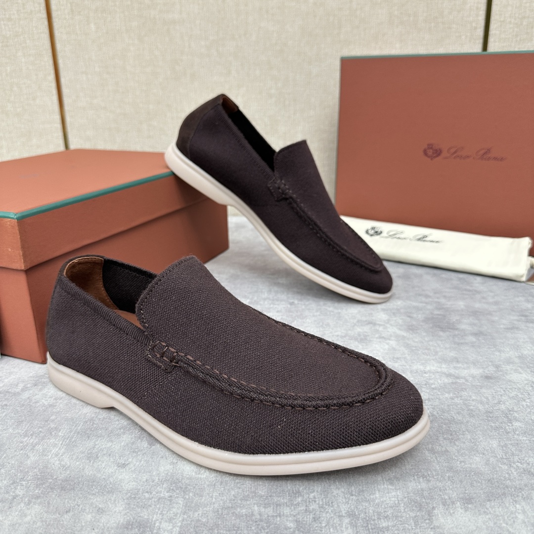 💋💍LP家新品    Loro Pian*  诺悠*翩雅  休闲一脚蹬经典乐福休闲鞋  选用飞织面拼接磨