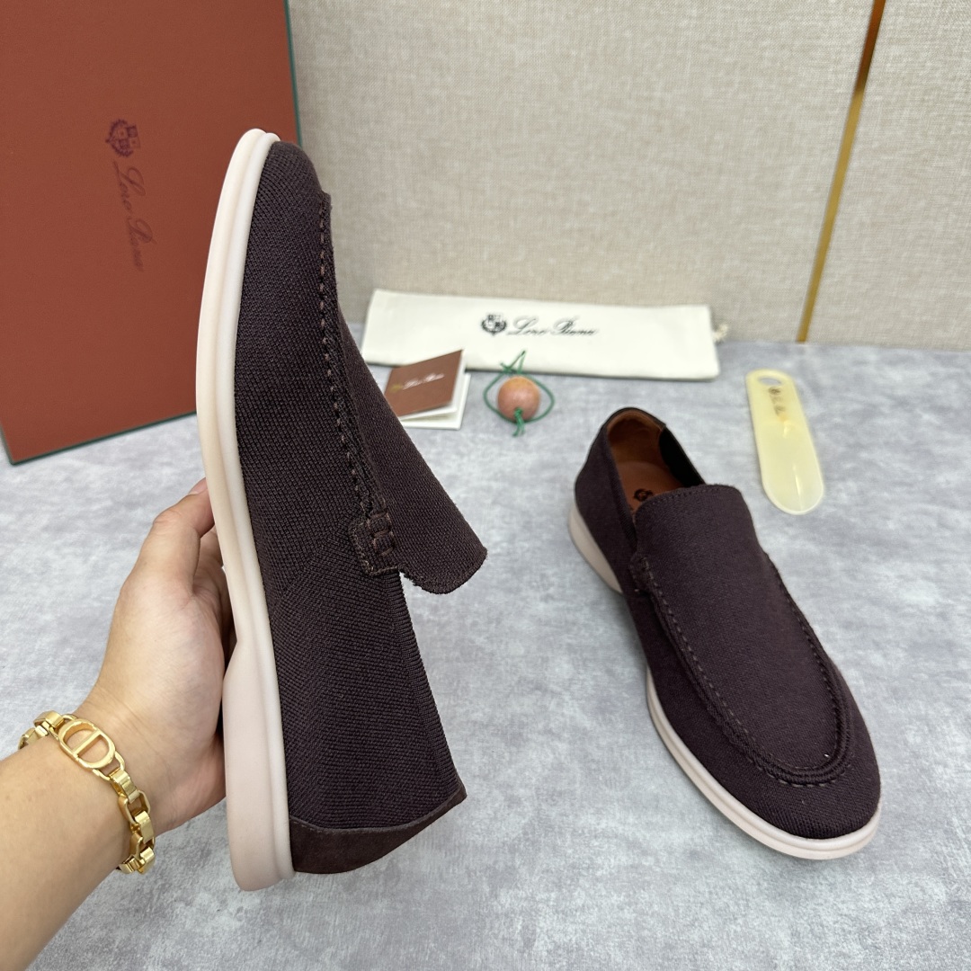 💋💍LP家新品    Loro Pian*  诺悠*翩雅  休闲一脚蹬经典乐福休闲鞋  选用飞织面拼接磨