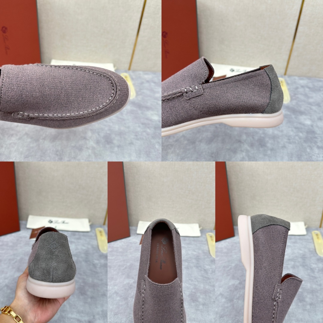 💋💍LP家新品    Loro Pian*  诺悠*翩雅  休闲一脚蹬经典乐福休闲鞋  选用飞织面拼接磨