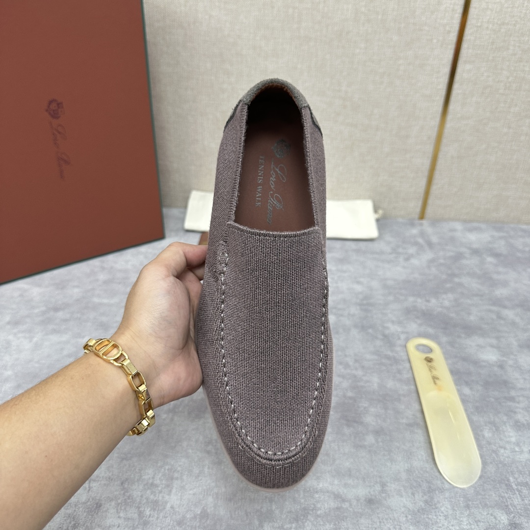 💋💍LP家新品    Loro Pian*  诺悠*翩雅  休闲一脚蹬经典乐福休闲鞋  选用飞织面拼接磨