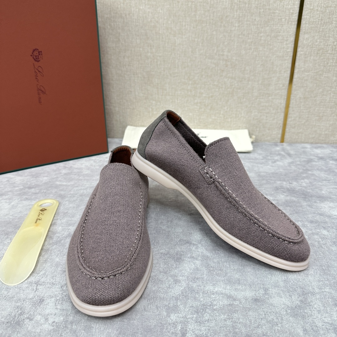 💋💍LP家新品    Loro Pian*  诺悠*翩雅  休闲一脚蹬经典乐福休闲鞋  选用飞织面拼接磨