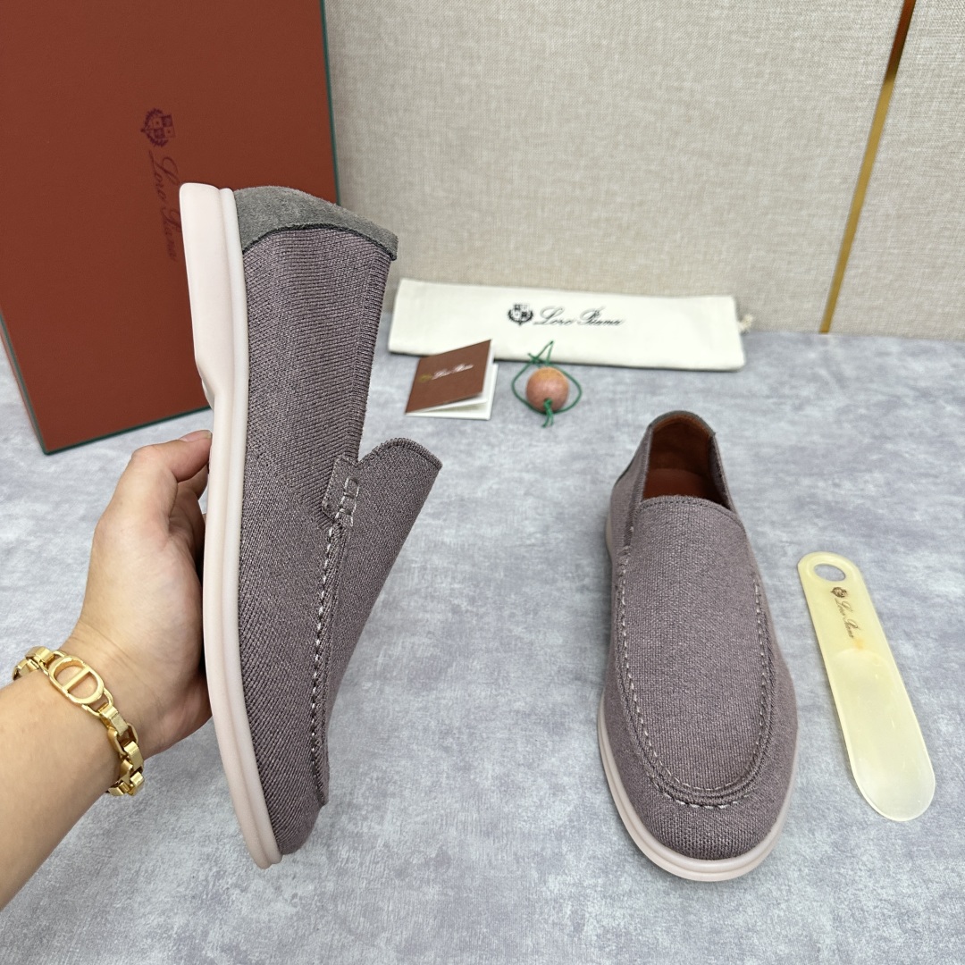💋💍LP家新品    Loro Pian*  诺悠*翩雅  休闲一脚蹬经典乐福休闲鞋  选用飞织面拼接磨
