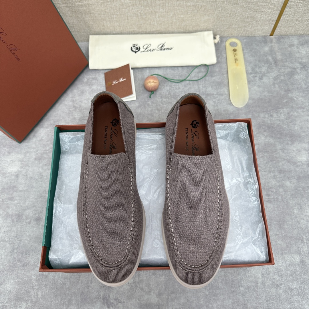 💋💍LP家新品    Loro Pian*  诺悠*翩雅  休闲一脚蹬经典乐福休闲鞋  选用飞织面拼接磨