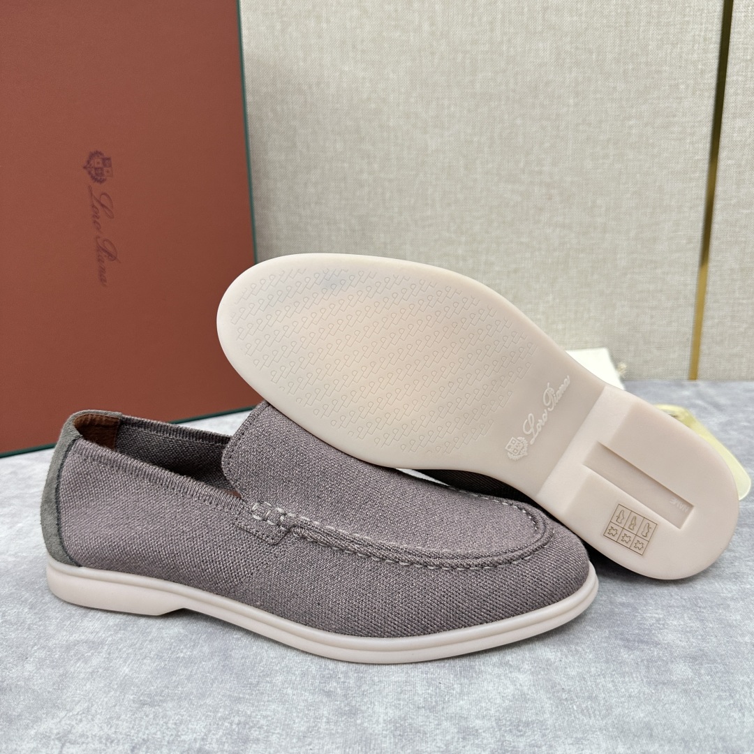 💋💍LP家新品    Loro Pian*  诺悠*翩雅  休闲一脚蹬经典乐福休闲鞋  选用飞织面拼接磨