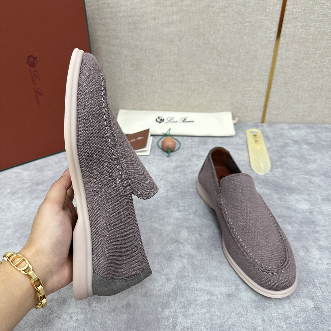💋💍LP家新品    Loro Pian*  诺悠*翩雅  休闲一脚蹬经典乐福休闲鞋  选用飞织面拼接磨