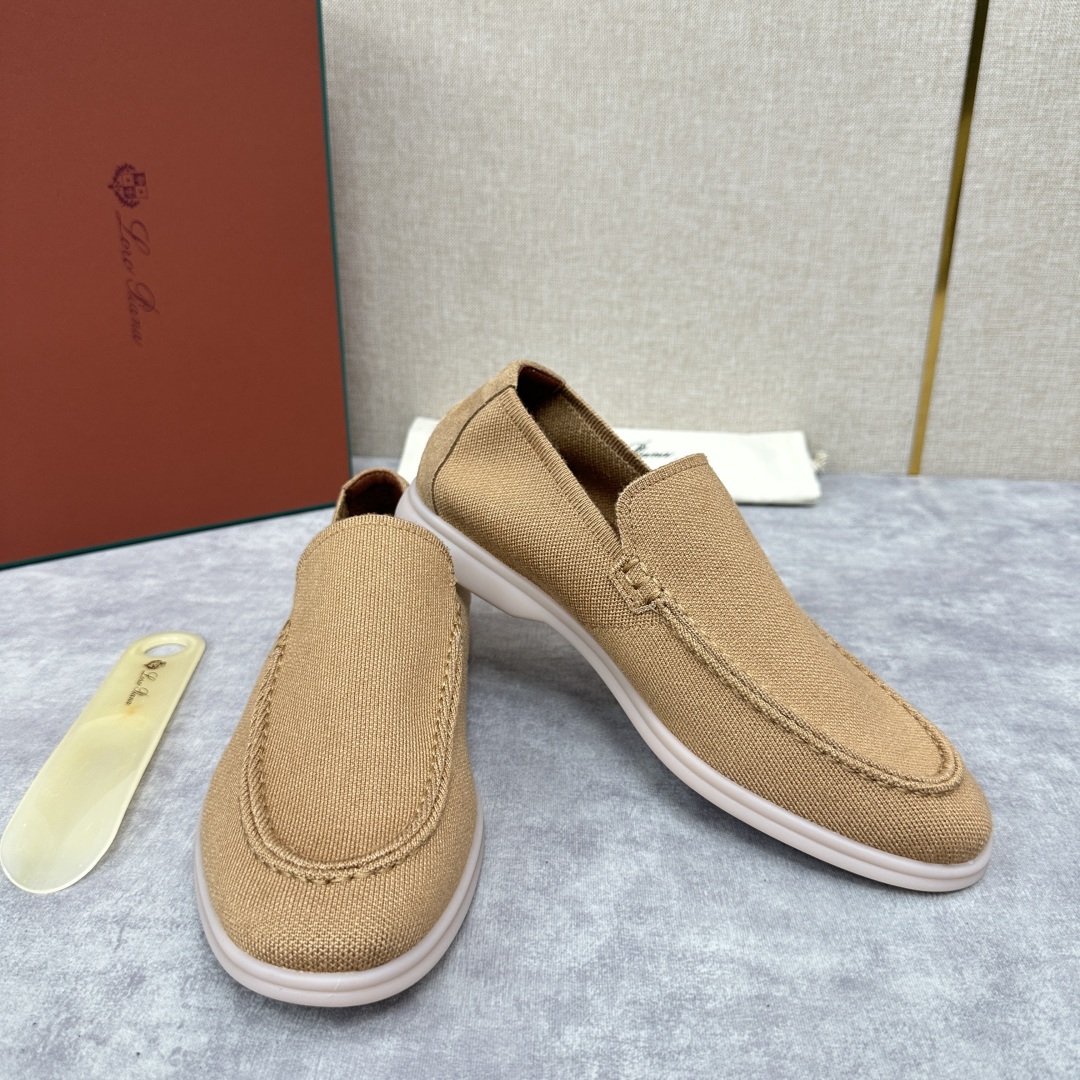 💋💍LP家新品    Loro Pian*  诺悠*翩雅  休闲一脚蹬经典乐福休闲鞋  选用飞织面拼接磨