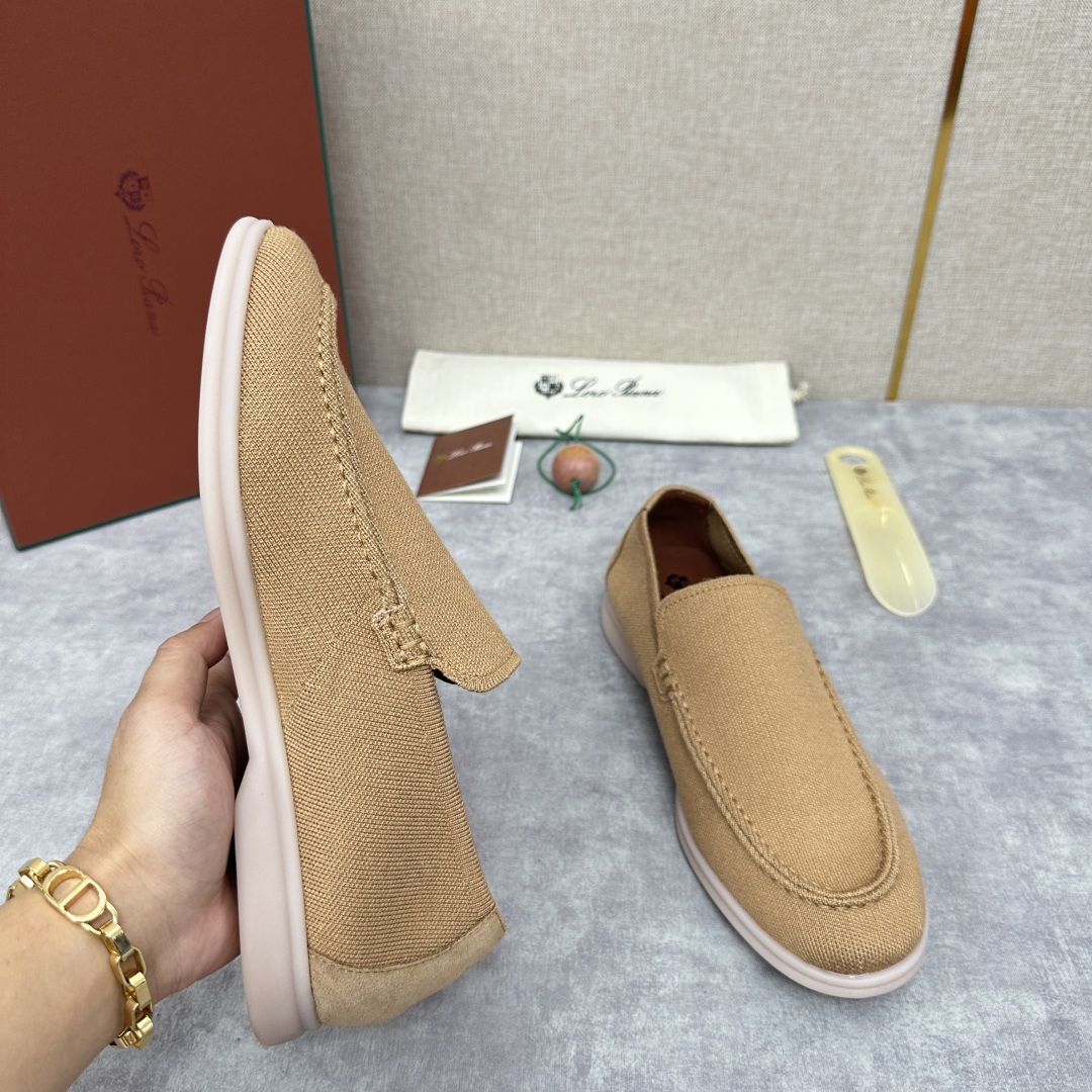 💋💍LP家新品    Loro Pian*  诺悠*翩雅  休闲一脚蹬经典乐福休闲鞋  选用飞织面拼接磨