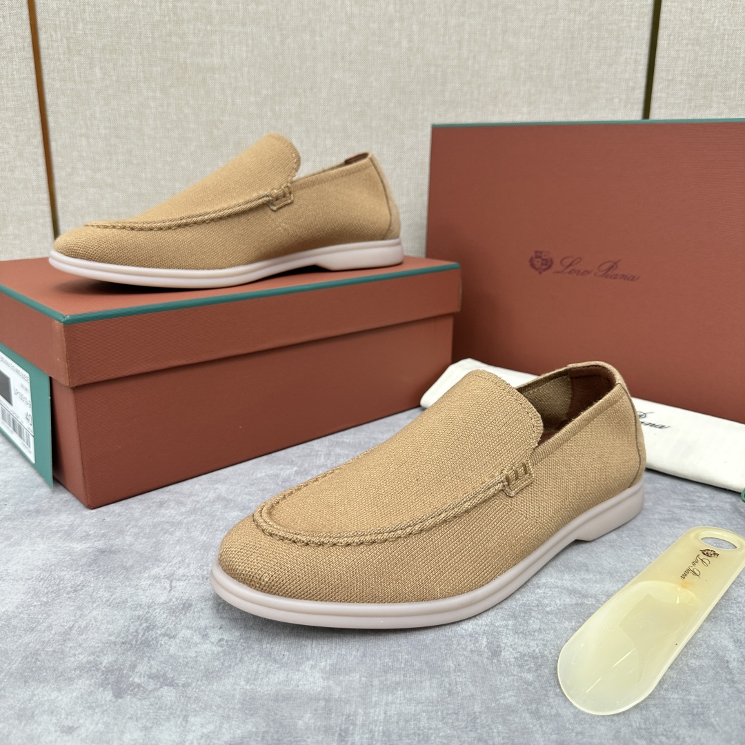 💋💍LP家新品    Loro Pian*  诺悠*翩雅  休闲一脚蹬经典乐福休闲鞋  选用飞织面拼接磨