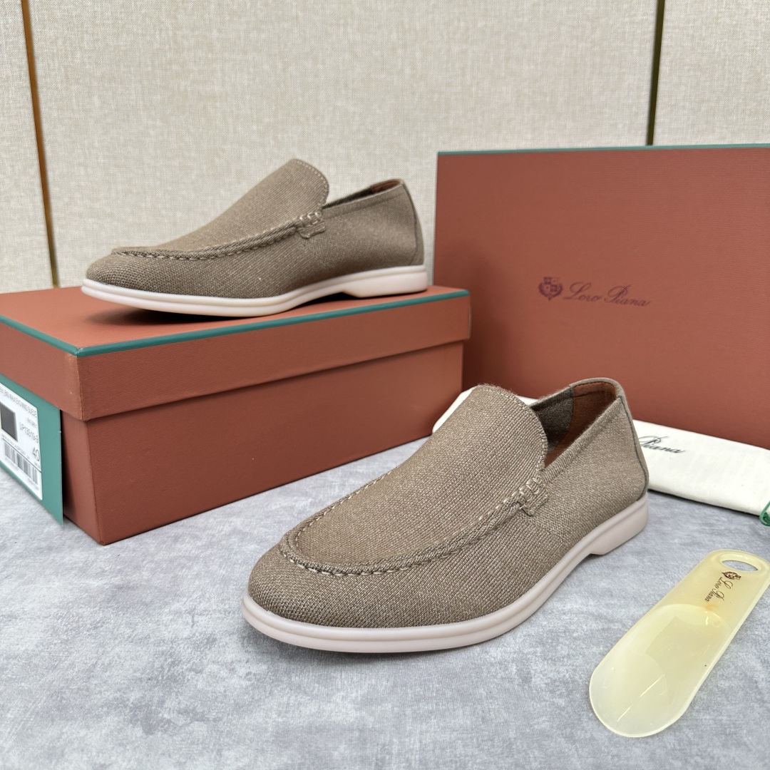 💋💍LP家新品    Loro Pian*  诺悠*翩雅  休闲一脚蹬经典乐福休闲鞋  选用飞织面拼接磨