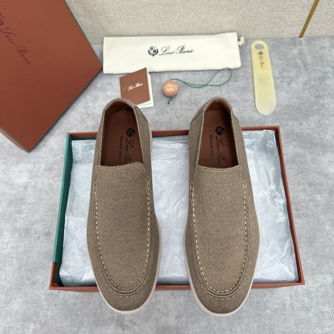 💋💍LP家新品    Loro Pian*  诺悠*翩雅  休闲一脚蹬经典乐福休闲鞋  选用飞织面拼接磨