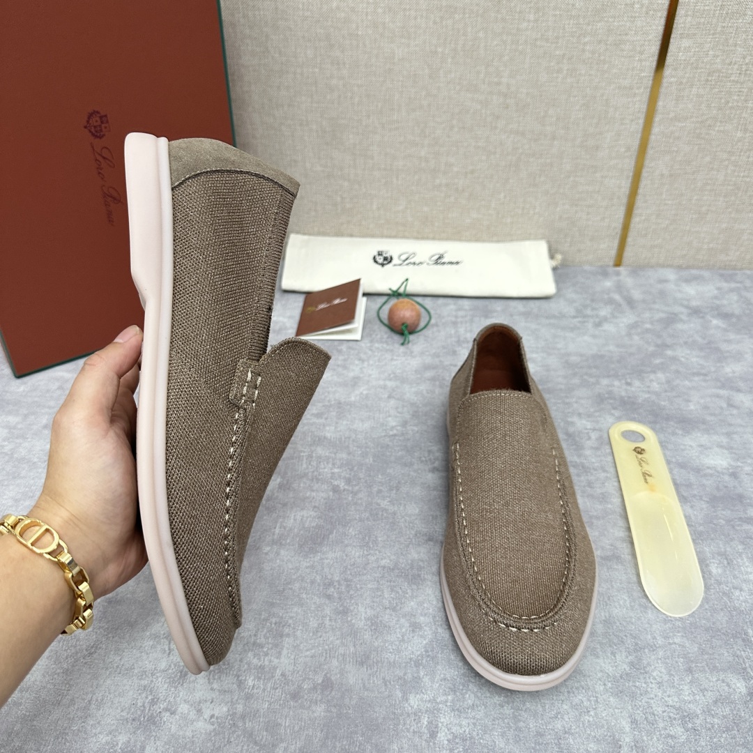💋💍LP家新品    Loro Pian*  诺悠*翩雅  休闲一脚蹬经典乐福休闲鞋  选用飞织面拼接磨
