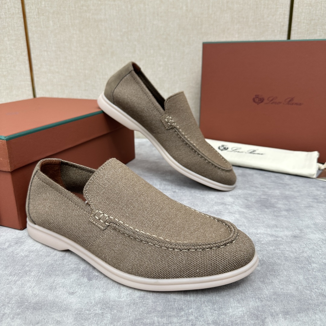 💋💍LP家新品    Loro Pian*  诺悠*翩雅  休闲一脚蹬经典乐福休闲鞋  选用飞织面拼接磨
