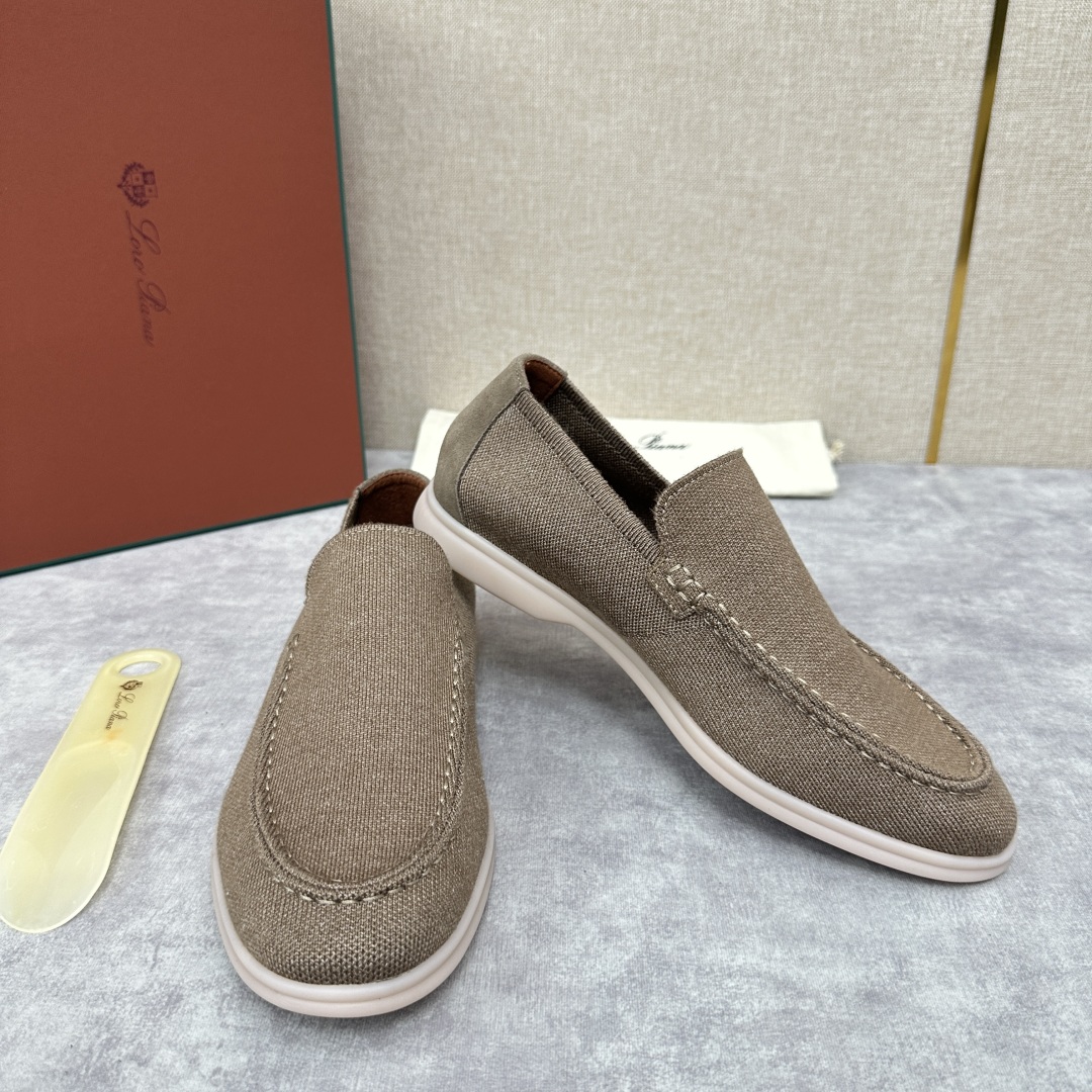 💋💍LP家新品    Loro Pian*  诺悠*翩雅  休闲一脚蹬经典乐福休闲鞋  选用飞织面拼接磨