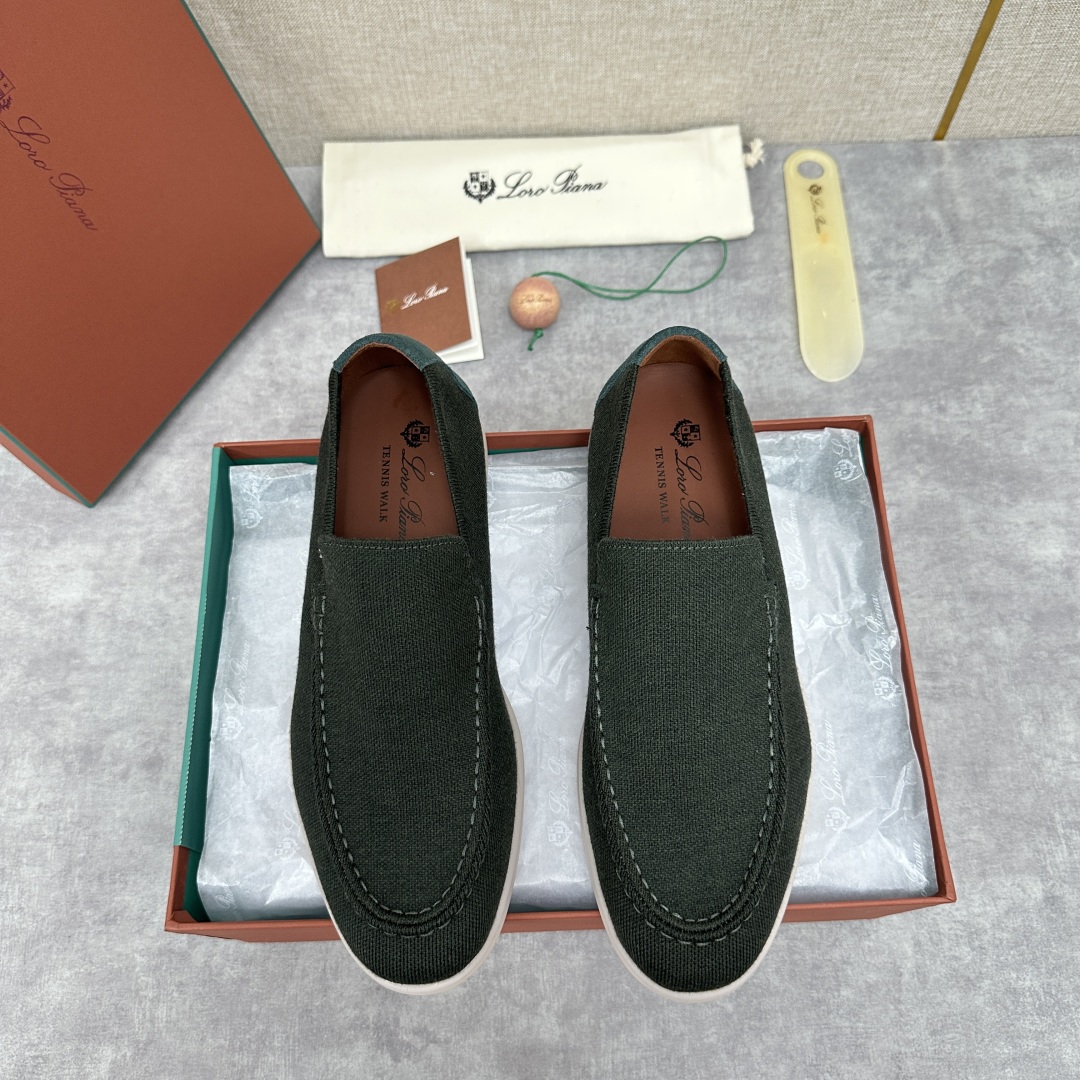 💋💍LP家新品    Loro Pian*  诺悠*翩雅  休闲一脚蹬经典乐福休闲鞋  选用飞织面拼接磨
