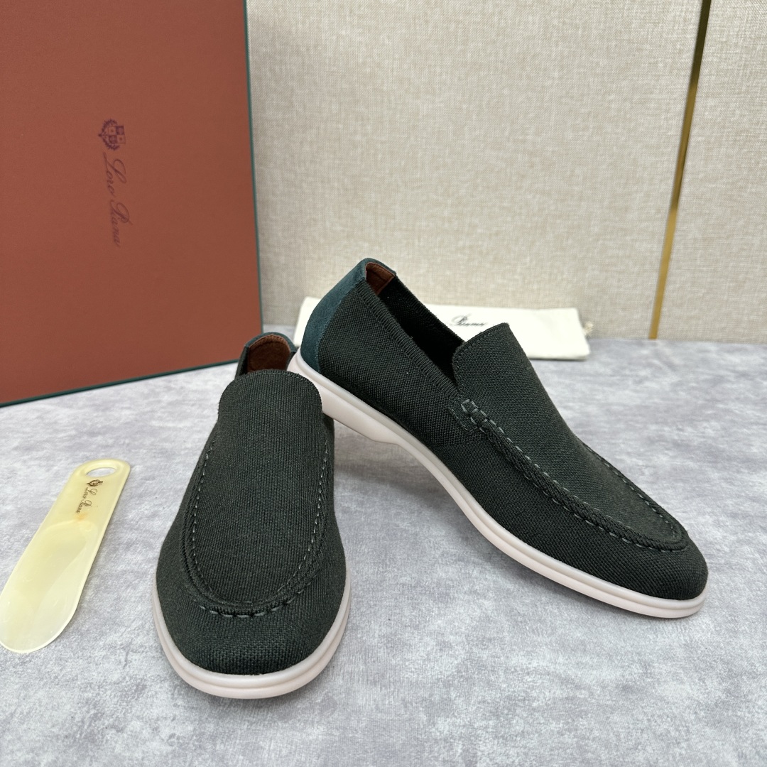 💋💍LP家新品    Loro Pian*  诺悠*翩雅  休闲一脚蹬经典乐福休闲鞋  选用飞织面拼接磨