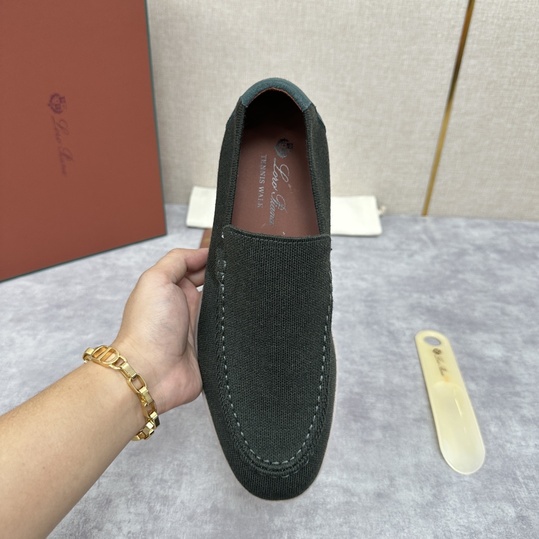 💋💍LP家新品    Loro Pian*  诺悠*翩雅  休闲一脚蹬经典乐福休闲鞋  选用飞织面拼接磨