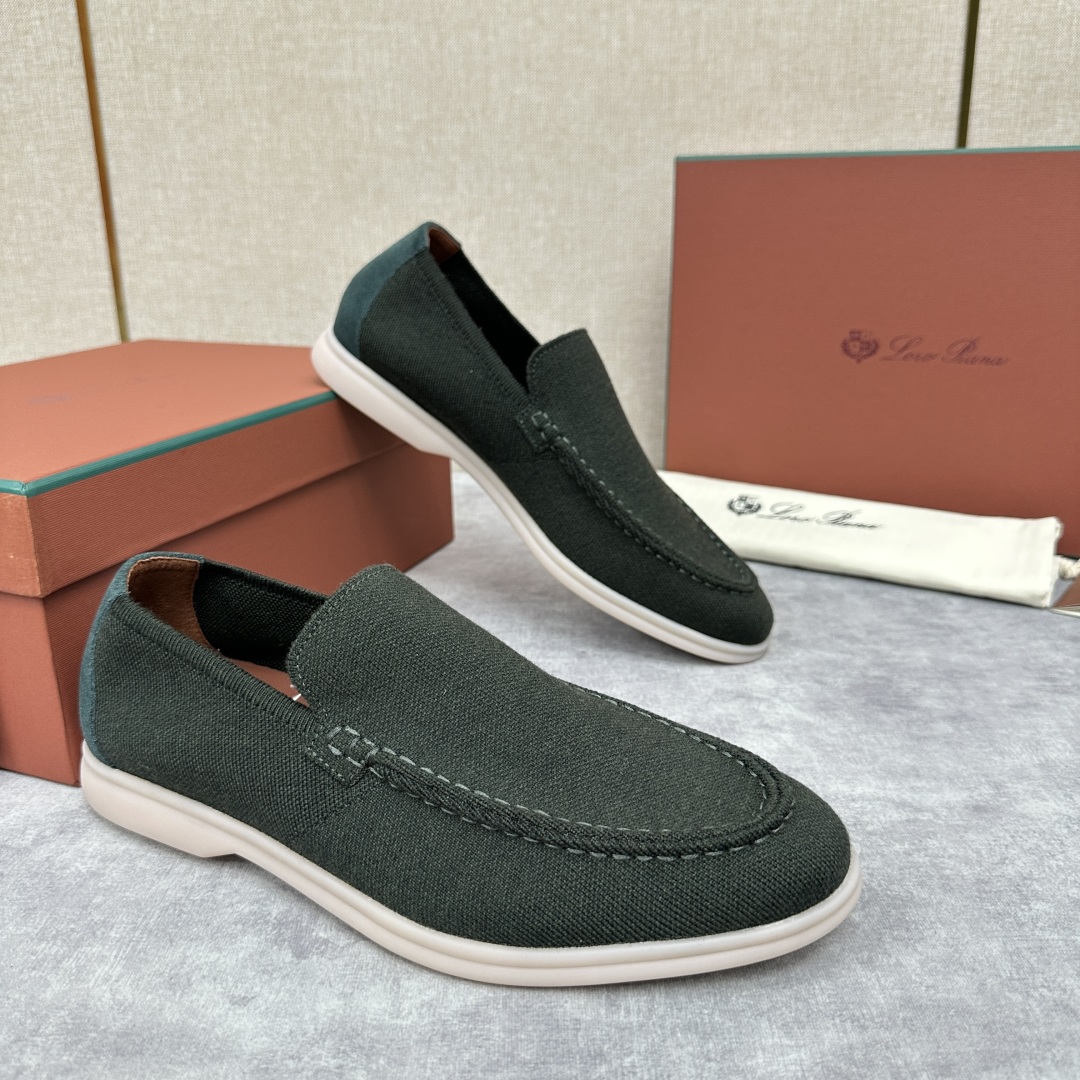 💋💍LP家新品    Loro Pian*  诺悠*翩雅  休闲一脚蹬经典乐福休闲鞋  选用飞织面拼接磨