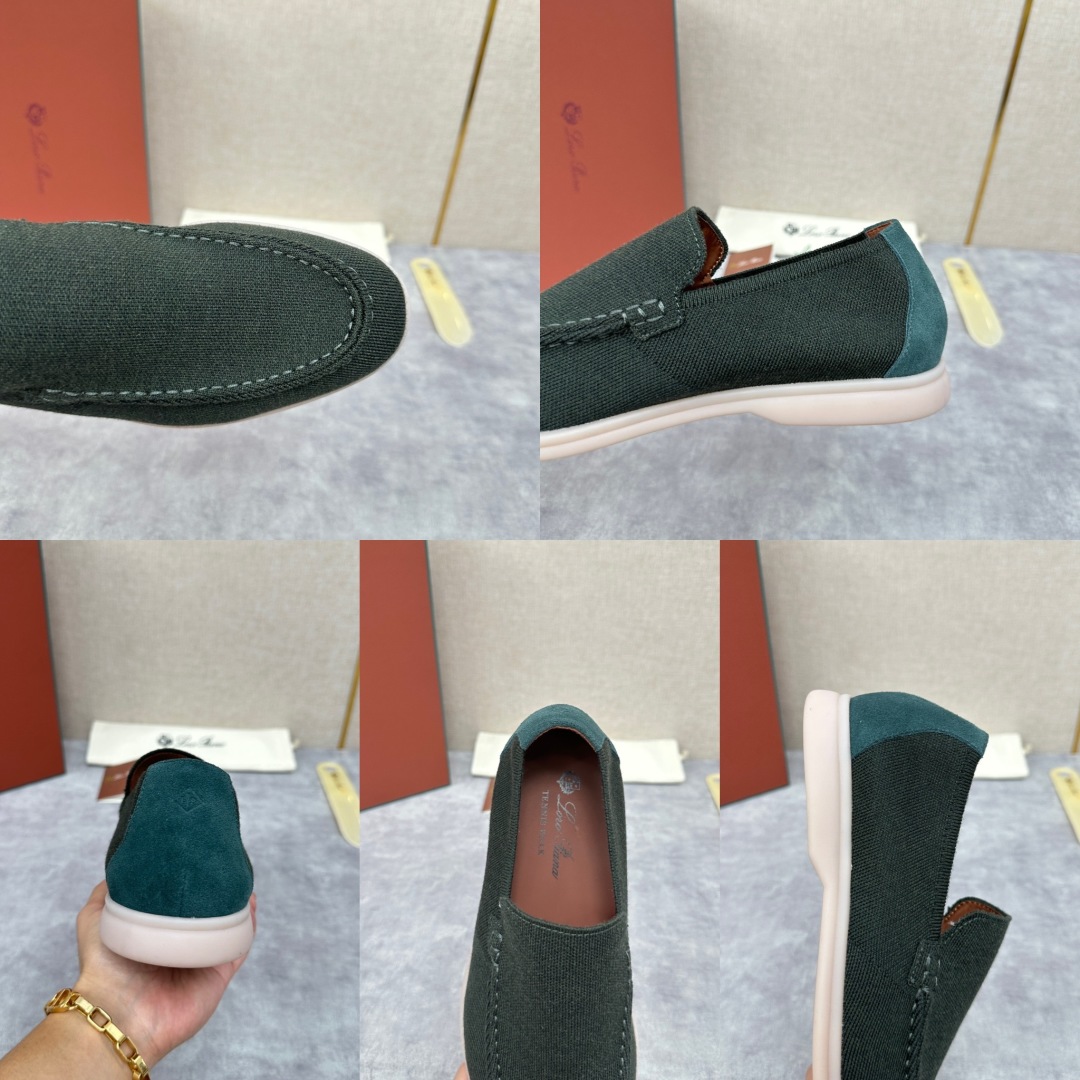💋💍LP家新品    Loro Pian*  诺悠*翩雅  休闲一脚蹬经典乐福休闲鞋  选用飞织面拼接磨