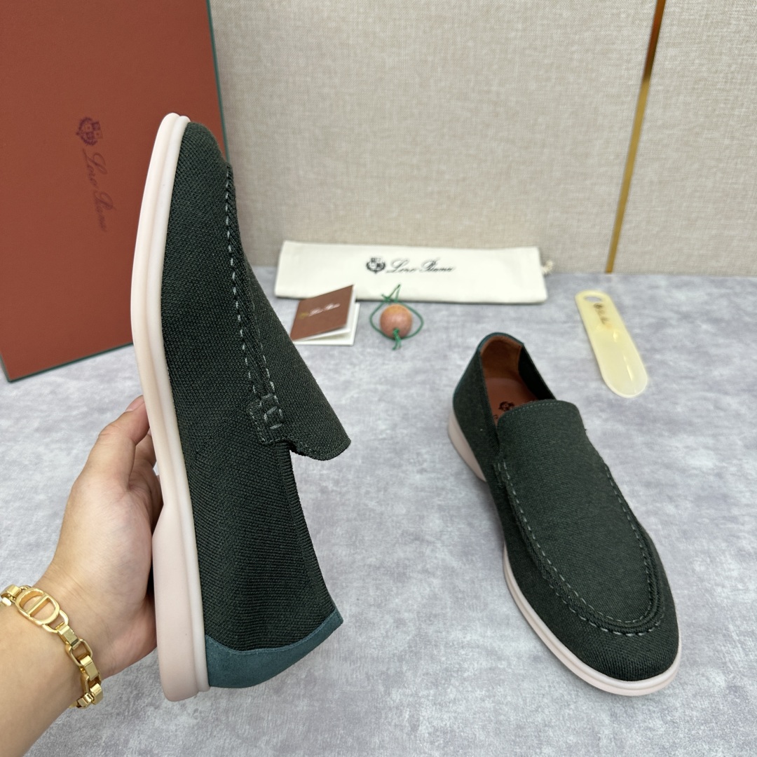 💋💍LP家新品    Loro Pian*  诺悠*翩雅  休闲一脚蹬经典乐福休闲鞋  选用飞织面拼接磨