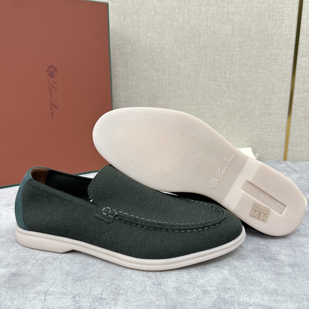 💋💍LP家新品    Loro Pian*  诺悠*翩雅  休闲一脚蹬经典乐福休闲鞋  选用飞织面拼接磨