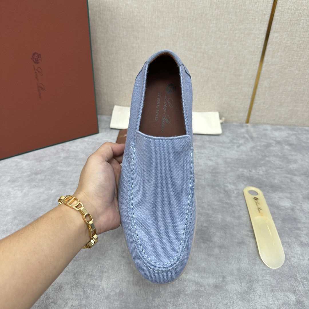 💋💍LP家新品    Loro Pian*  诺悠*翩雅  休闲一脚蹬经典乐福休闲鞋  选用飞织面拼接磨