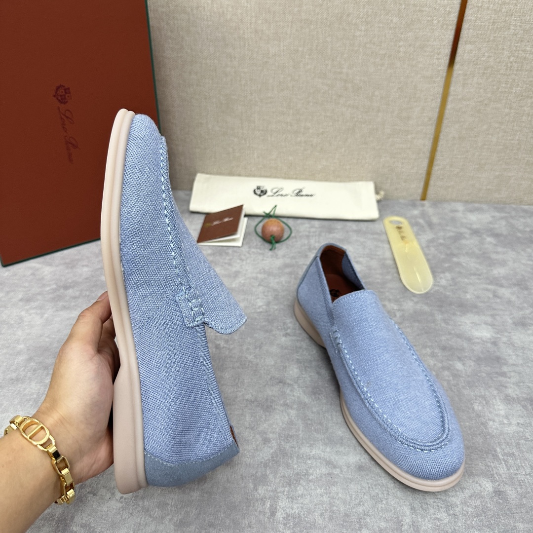 💋💍LP家新品    Loro Pian*  诺悠*翩雅  休闲一脚蹬经典乐福休闲鞋  选用飞织面拼接磨